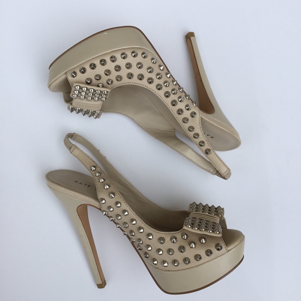 Kate Preston Studded High Heel Slingbacks Sz 7